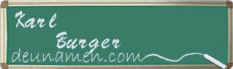 Karl Burger Visitenkarte
